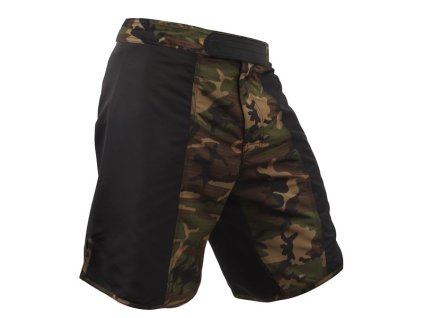 Kraťasy MMA FIGHT rip-stop WOODLAND/ČERNÉ (velikost 32)