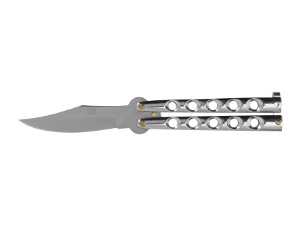 Nůž Joker motýlek chromovaný ostří 8,5 cm