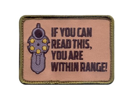 Nášivka IF YOU CAN READ THIS... velcro