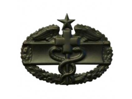 Odznak US COMBAT MEDICAL 2nd AWARD ČERNÝ