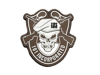 Nášivka 101 INCORPORATED velcro 3D plastová COYOTE