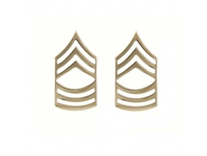 Odznak hodnosti MASTER SERGEANT POLISHED ZLATÝ
