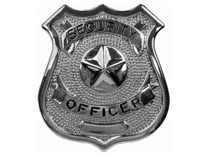 Odznak SECURITY OFFICER STŘÍBRNÝ