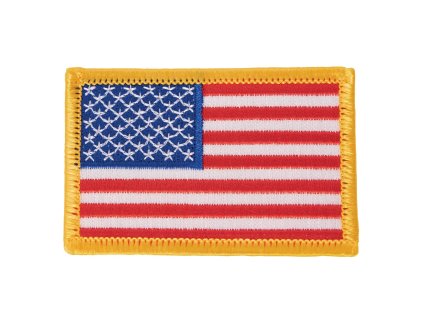 Nášivka US vlajka 5 x 7,5 cm barevná žlutý lem