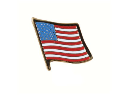 Odznak vlajka USA ZLATÝ