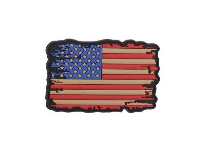 Nášivka velcro 3D plastová VLAJKA USA