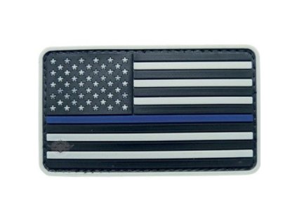 Nášivka vlajka USA s modrým pruhem velcro plastová
