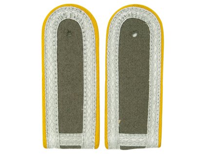 Nárameník NVA poddůstojník okraj ŽLUTÝ se stříbrným lemováním