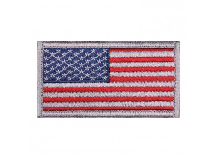 Nášivka USA vlajka 4,5 x 8,5 cm BÍLÝ lem