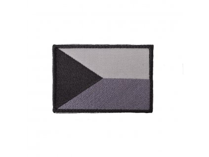 Nášivka VLAJKA ČR velcro 7,5 x 5,5cm ŠEDÁ