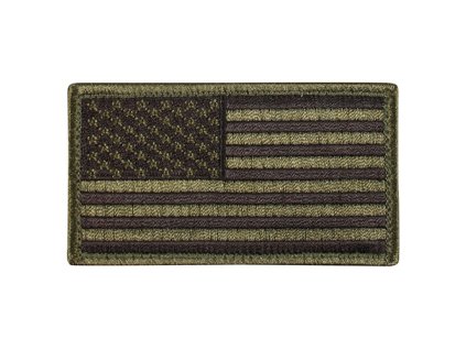 Nášivka USA vlajka 4,5 x 8,5 cm ČERNÁ/ZELENÁ