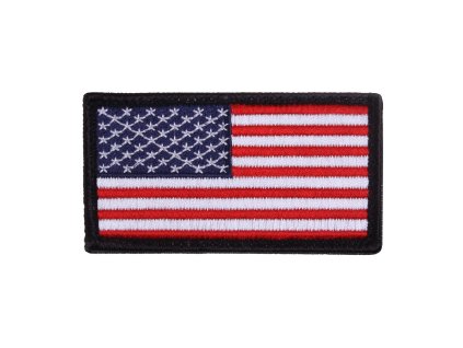 Nášivka USA vlajka 4,5 x 8,5 cm ČERNÝ lem