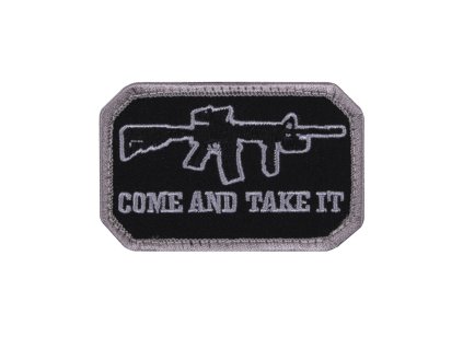 Nášivka COME AND TAKE IT velcro ČERNÁ