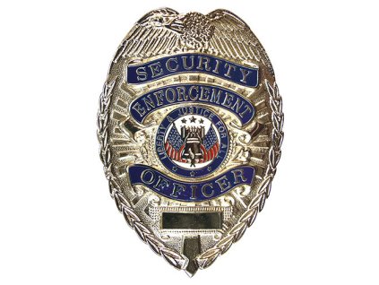 Odznak DELUXE SECURITY ENFORCEMENT OFFICER STŘÍBRNÝ