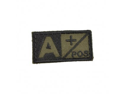 Nášivka krevní skupina A POS VELCRO ZELENÁ