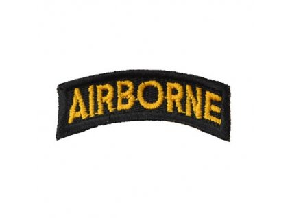 Nášivka oblouček AIRBORNE ČERNO/ŽLUTÁ