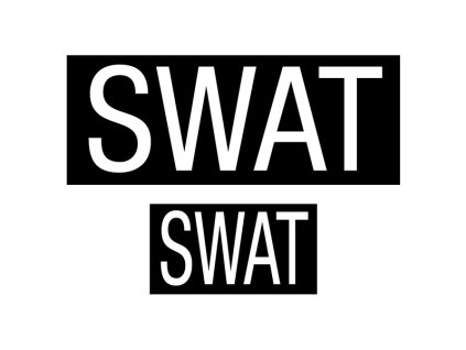 Nášivka SWAT velcro 2 rozměry v balení ČERNÁ