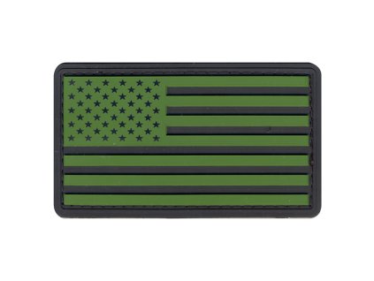 Nášivka vlajka USA plast ČERNÁ/ZELENÁ