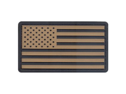 Nášivka vlajka USA plast ČERNÁ/KHAKI