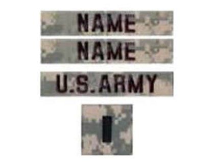 Nášivky U.S. ARMY sada 4ks VELCRO ACU DIGITAL