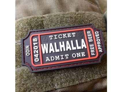 Nášivka WALHALLA TICKET BEER velcro plast SWAT