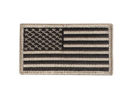 Nášivka USA vlajka 4,5 x 8,5 cm ČERNÁ/KHAKI