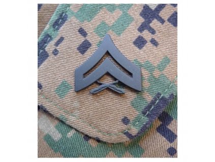 Odznak hodnostní USMC - Cpl. - ČERNÝ pár