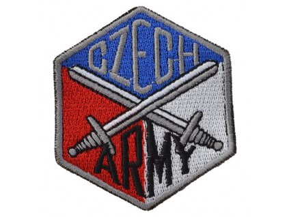 Nášivka CZECH ARMY s překříženými meči - BAREVNÁ