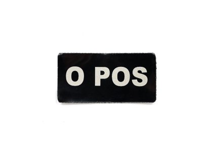 Nášivka IFF IR krevní skupina VELCRO 0 POS ČERNÁ