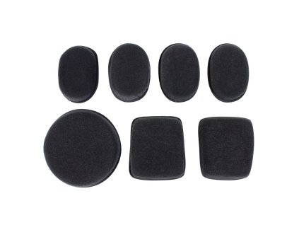 Polštářky do přilby 7 kusů ČERNÉ