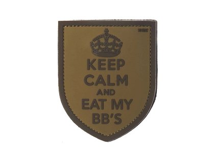 Nášivka 3D plastová KEEP CALM AND EAT MY BB´S