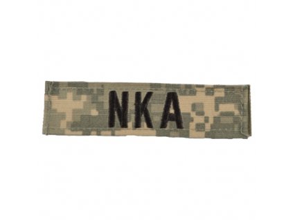 Nášivka krevní skupina NKA VELCRO ACU DIGITAL