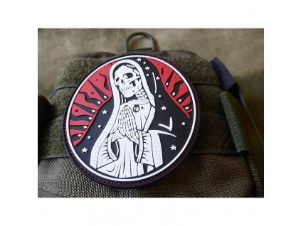 Nášivka SANTA MUERTE plast velcro BAREVNÁ