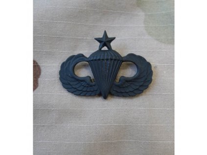 Odznak US PARACHUTIST Senior - ČERNÝ
