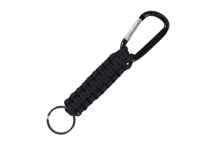 Klíčenka PARACORD s karabinou ČERNÁ