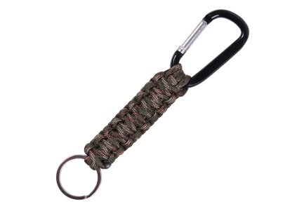 Klíčenka PARACORD s karabinou WOODLAND