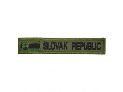 Nášivka SLOVAK REPUBLIC + VLAJKA - OLIV