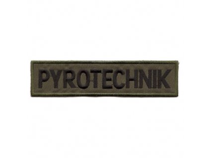 Nášivka PYROTECHNIK malá OLIV VELCRO