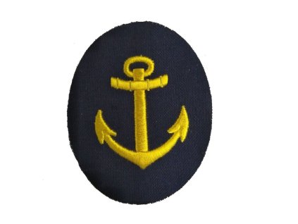 Nášivka námořních jednotek NVA Maat ovál s kotvou MODRÁ