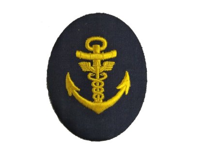 Nášivka námořních jednotek NVA Maat Verwaltung ovál s kotvou, dva hadi
