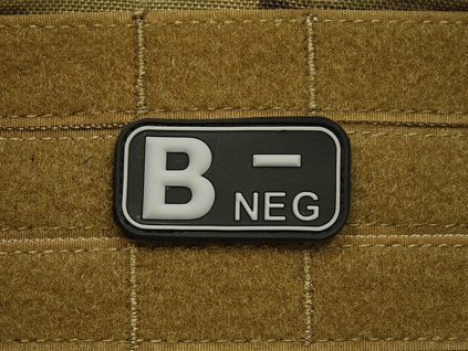 Nášivka KREV B NEG plast ČERNÁ SWAT