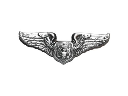 Odznak PILOT AVIATOR STŘÍBRNÝ MATNÝ