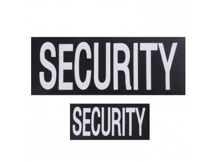 Nášivka SECURITY 2 ks ČERNÁ s bílým potiskem VELCRO