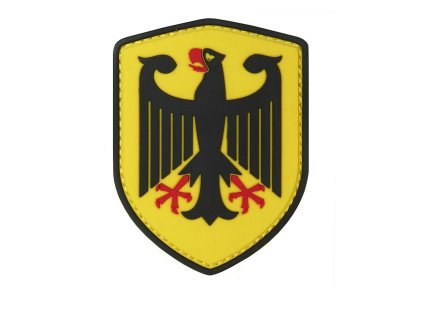 Nášivka plastová 3D orlice BW na žlutém podkladu