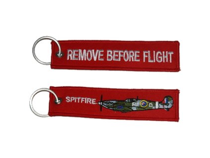 Klíčenka REMOVE BEFORE FLIGHT / SPITFIRE