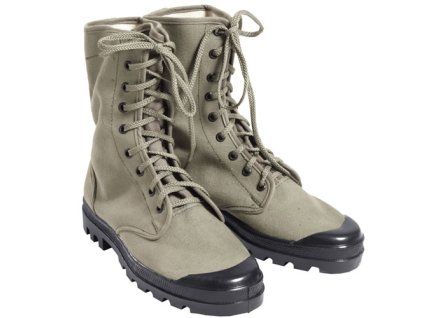 Boty COMANDO plátěné 9 dírek ZELENÉ (velikost 38)