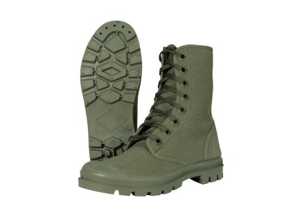 Boty INVAZky plátěné ZELENÉ (velikost 40)