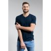 Pánská triko CityZen NAVY výstřih do V (Velikost S)