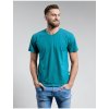 Pánská triko CityZen petrolejové výstřih do V (Velikost S)
