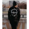 Pánská mikina OCTAGON Zuby černá s kapucí (Velikost XXL)